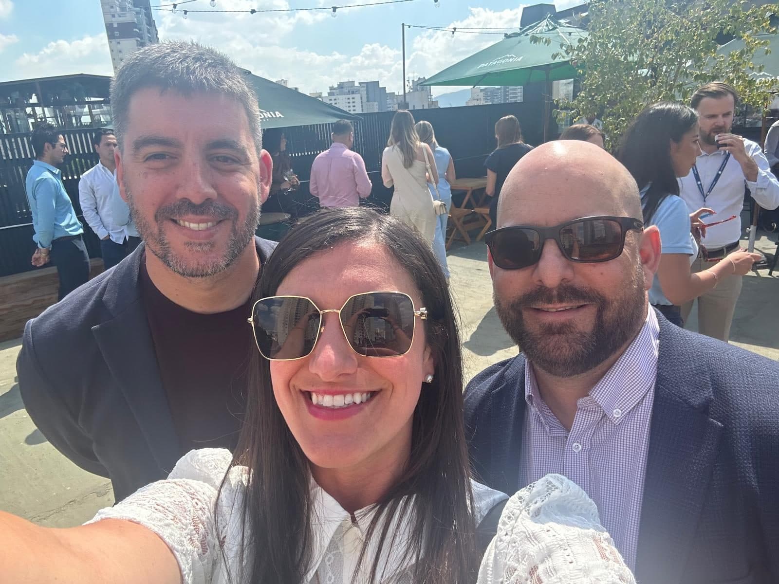 GTC members at a rooftop networking mixer