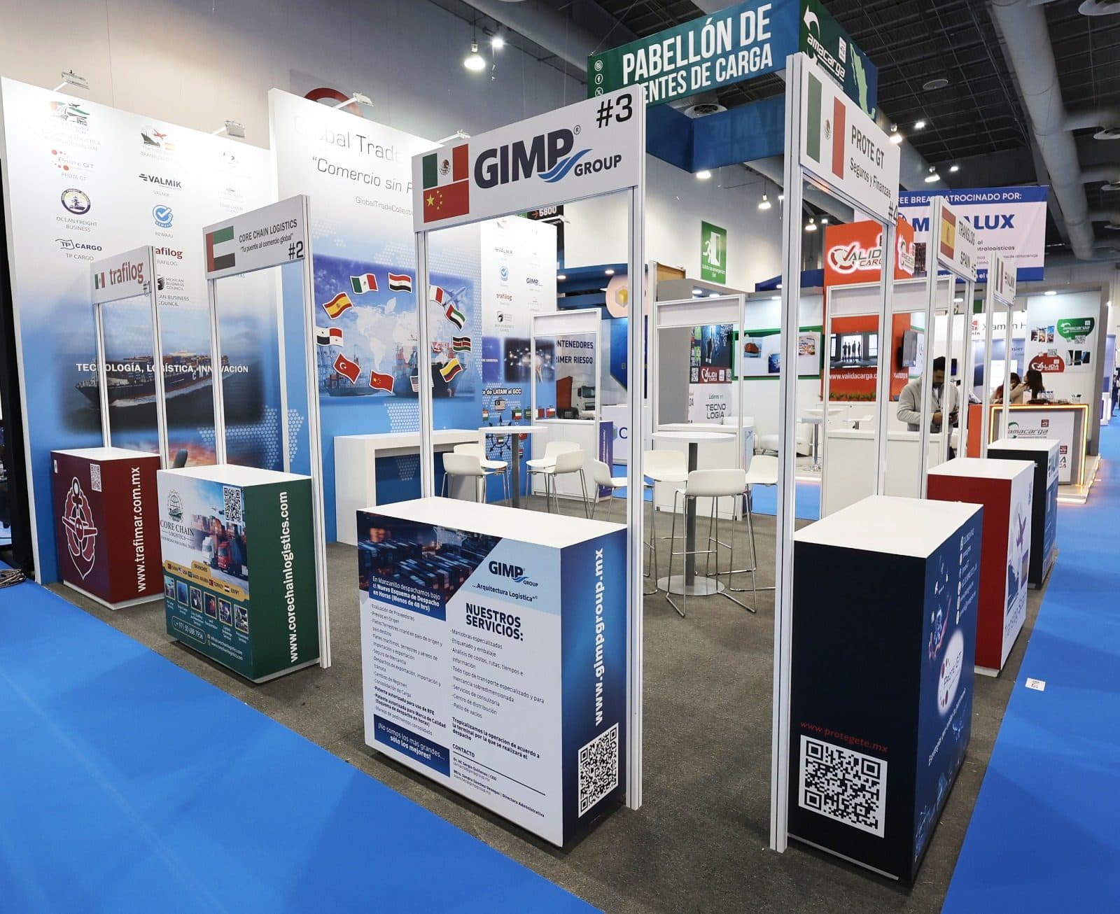 Wide view of the GTC pavilion aisle